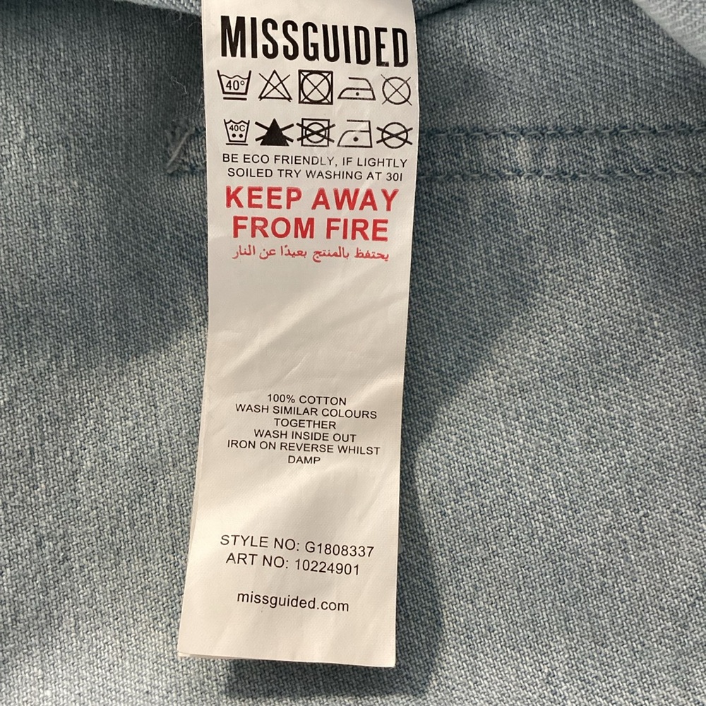 Missguided Riot High Rise Patchwork Jeans Size 14 - Picture 8 of 10